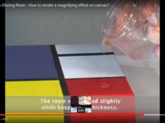 Glazing resin paintings