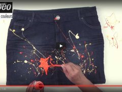 Setacolour denim skirt