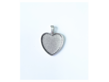 Medaljon metalni srce 25X25mm