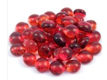 Stakleni kamenčići 17-20 mm Red 100 g