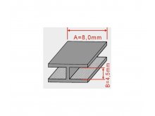 Olovni C profil 8x4mm/2m