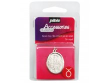 Privjesak metalni ovalni 20x25mm