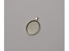 Medaljon metalni ovalni 3x2,5cm