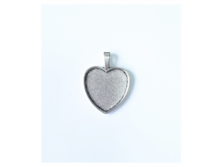 Medaljon metalni srce 25X25mm