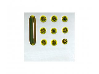 Pistacio/black pieces millefloat 1g