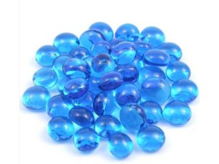 Stakleni kamenčići 17-20 mm Light Blue 100 g