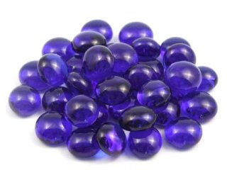 Stakleni kamenčići 17-20 mm Blue 100 g
