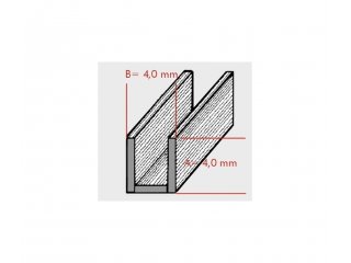 Olovni U profil 4x4mm/2m