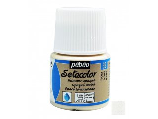 Boja za tkaninu svjetlucava Ivory 45ml