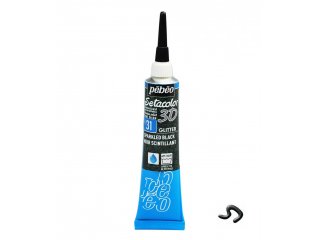 Kontur pasta za tkaninu glitter black sparkling 20ml