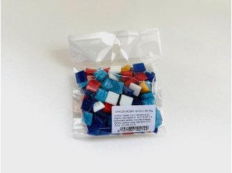Stakleni mozaik 10X10mm, mix  80g