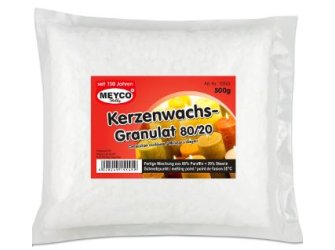 Vosak za svijeću granule 500g 80% parafin 20% stearin