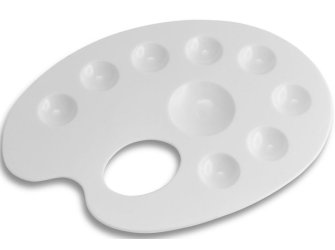 Paleta plastična oval 20X14 cm