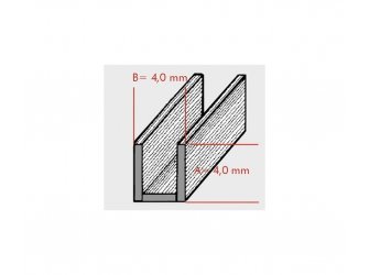 Olovni U profil 4x4mm/2m