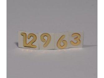 Brojevi za sat, zlatni - 3,6,9,12