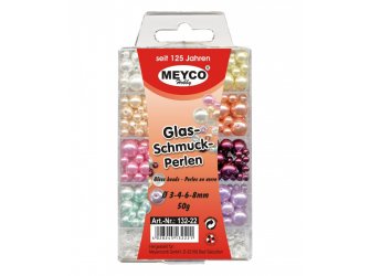 Perle plastične 50g šarene