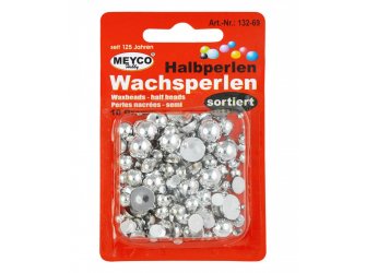 Perle voštane 10g srebrne