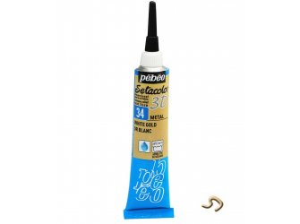 Kontur pasta za tkaninu metalik gold white 20ml