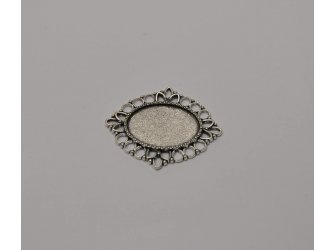 Medaljon metalni ovalni 4x3,5cm