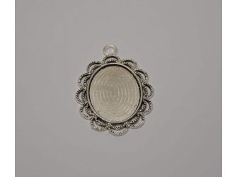 Medaljon metalni ovalni 4x5cm