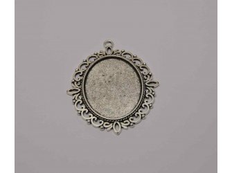 Medaljon metalni ovalni 5x6cm